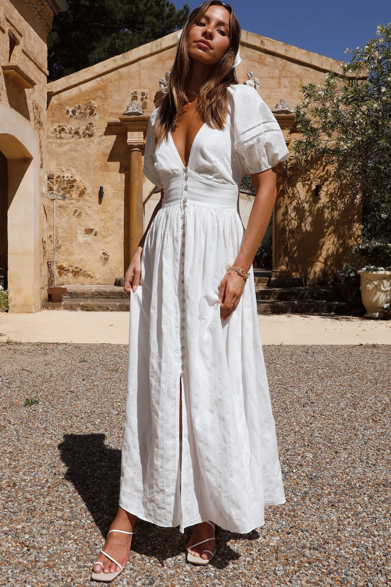 Sunny Attire Maxi Dress White
