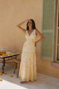 Sunny Splendour Maxi Dress Yellow