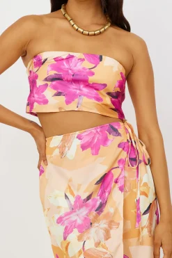 Sun On My Shoulder Crop Top Floral