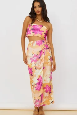 Sun On My Shoulder Maxi Skirt Floral