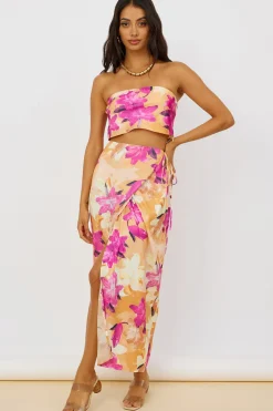 Sun On My Shoulder Maxi Skirt Floral