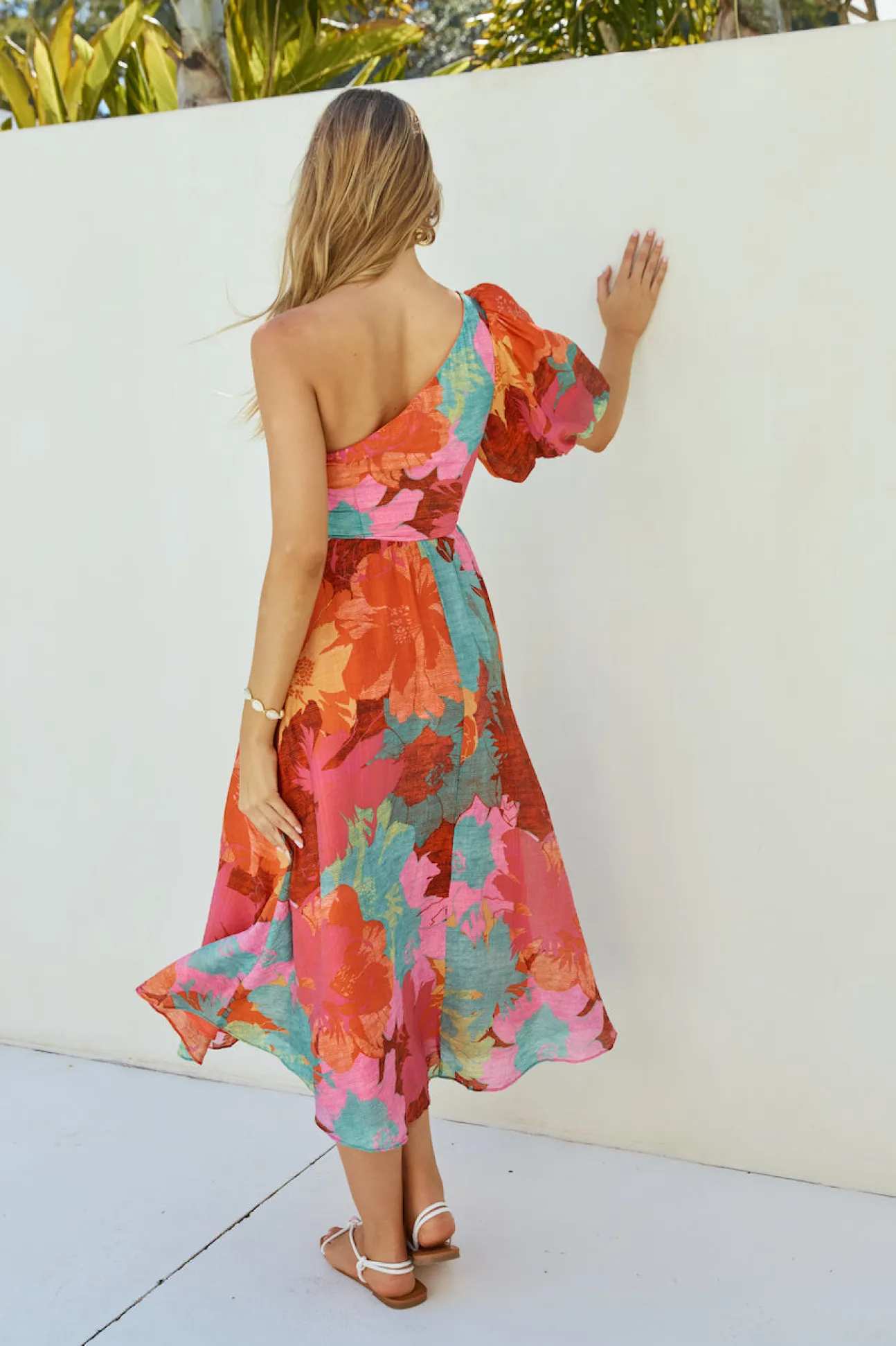 Sunseeker One Shoulder Maxi Dress Pink