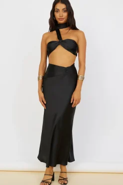 Sunset and Vine Maxi Skirt Black