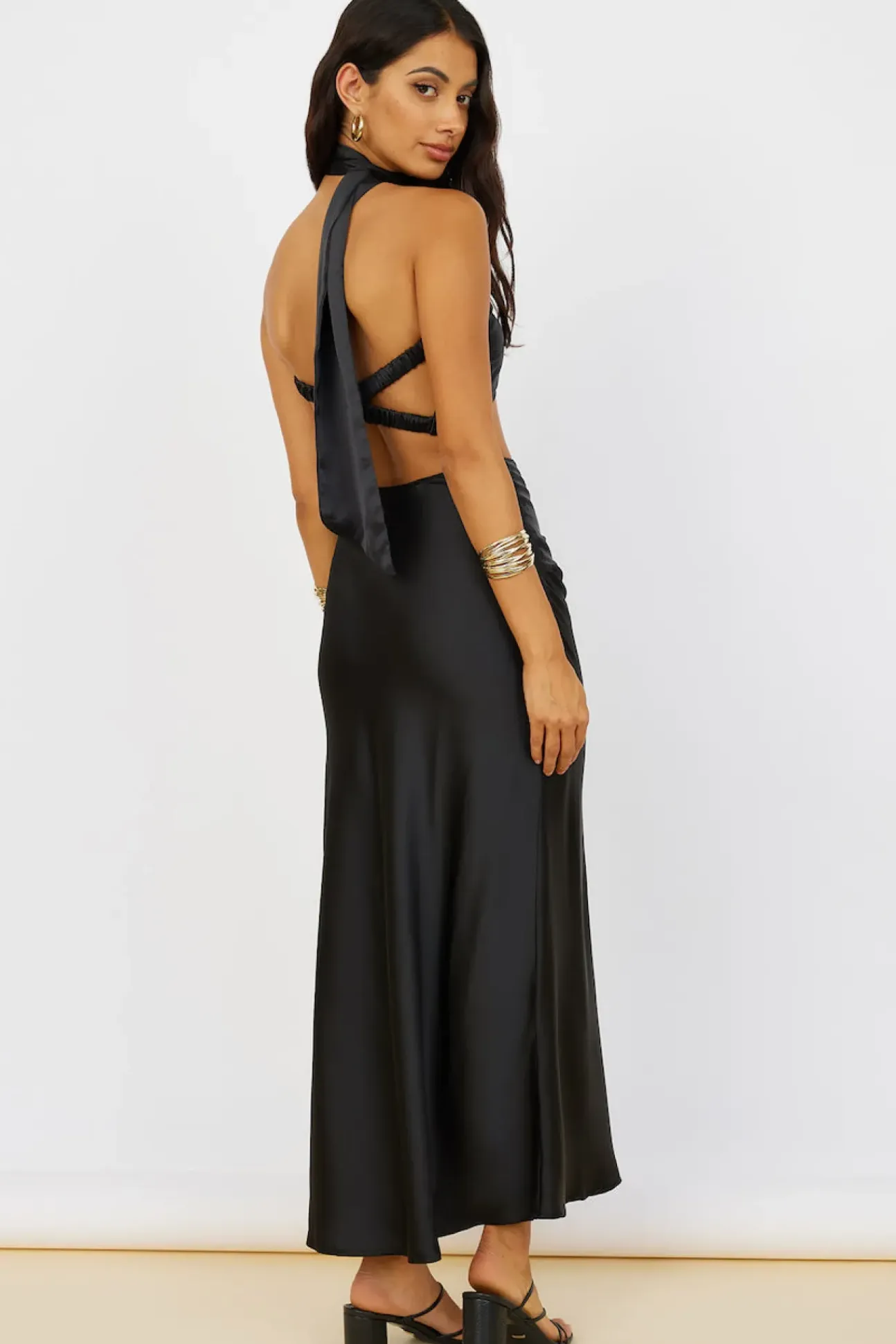 Sunset and Vine Maxi Skirt Black