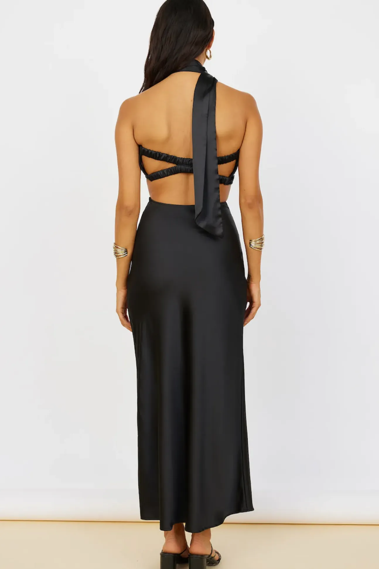 Sunset and Vine Maxi Skirt Black