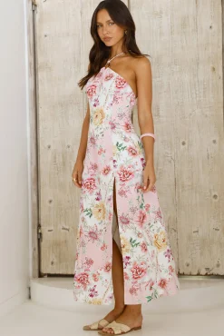 Sunset Dahlia Midi Dress Floral