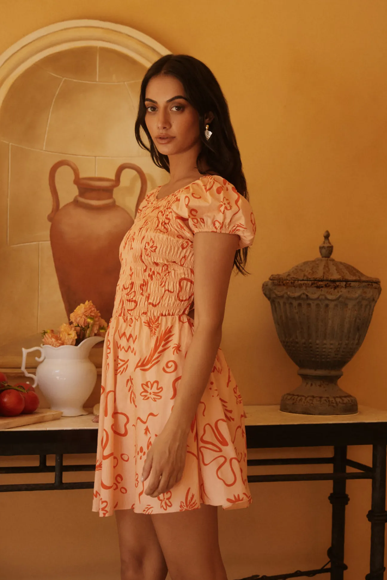 Sunset Scenes Mini Dress Orange