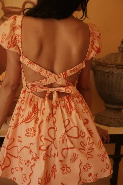 Sunset Scenes Mini Dress Orange