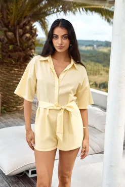 Sunshine Escape Romper Yellow