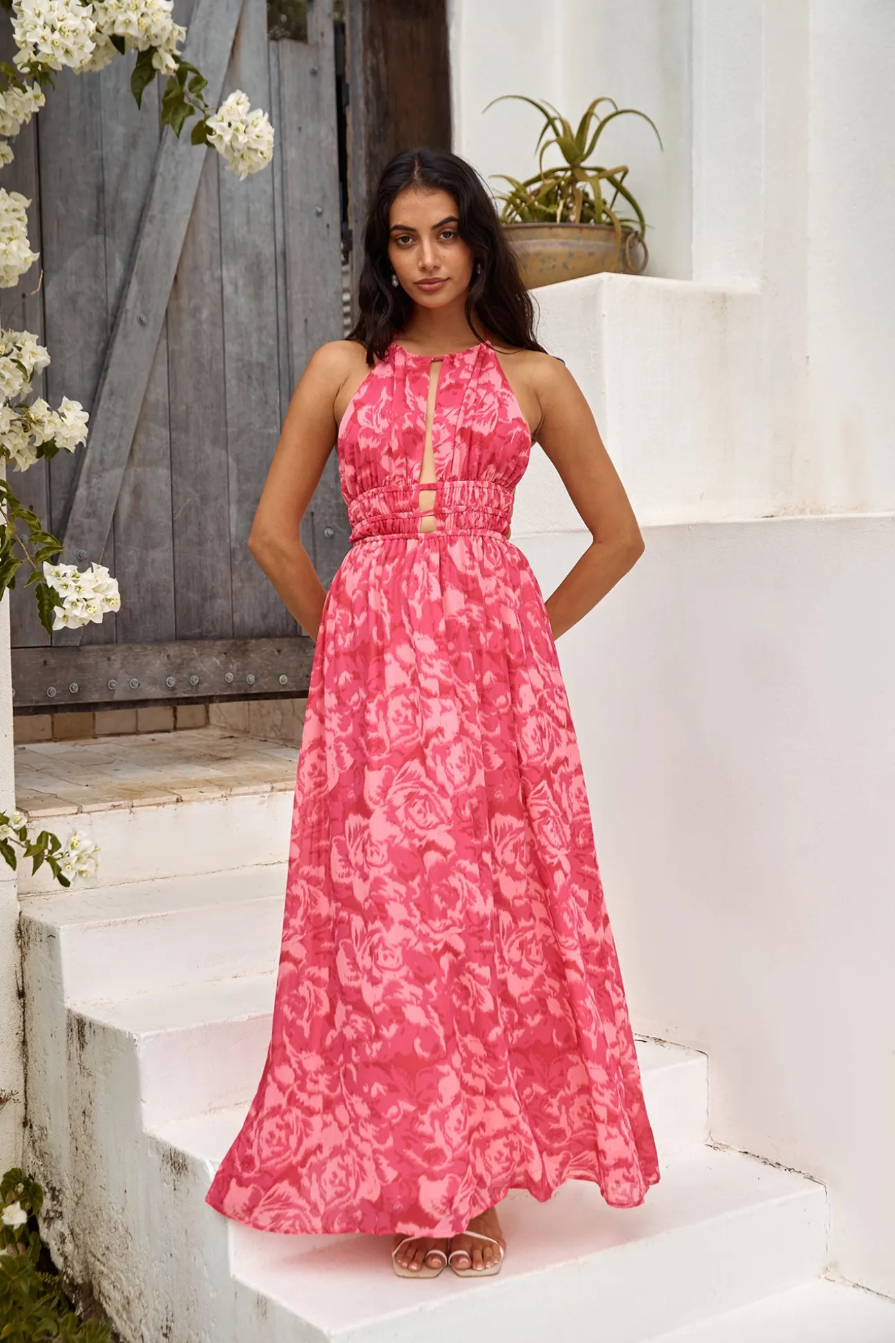 Sunshine Glow Maxi Dress Pink