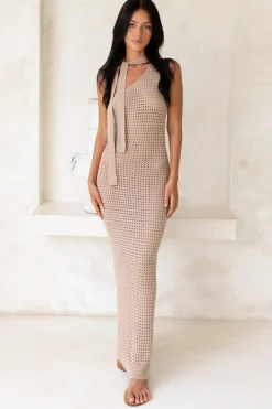 Sunshine Picnic Maxi Dress Beige