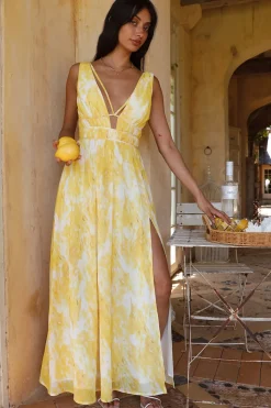 Super Solar Maxi Dress Yellow