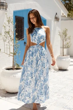 Surf Shack Maxi Dress Blue