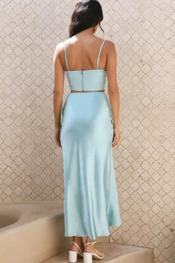 Sweet Haven Maxi Skirt Blue