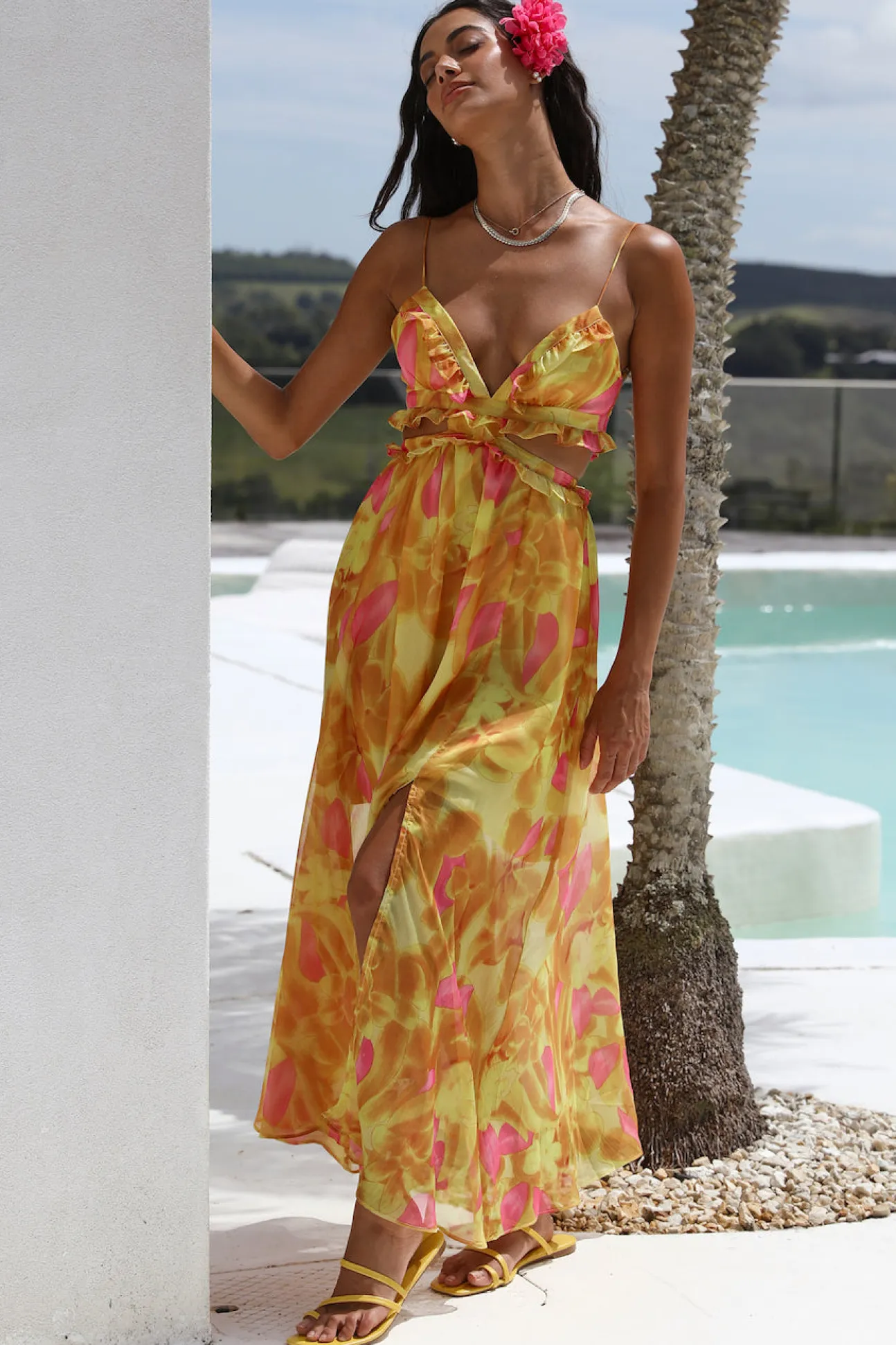 Sweet Music Maxi Dress Yellow