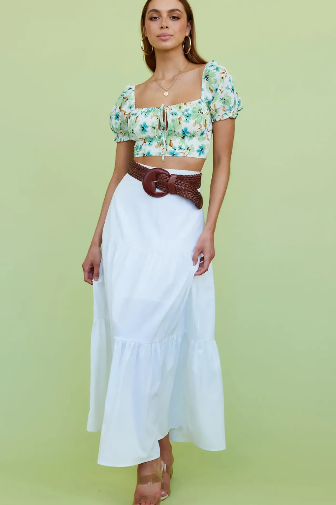 Sweetpea Crop Top Green
