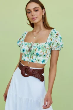 Sweetpea Crop Top Green
