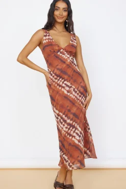 Sweet Reflections Maxi Dress Brown