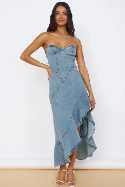 Sweet Surprises Midi Dress Denim