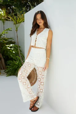 Sylvie Crochet Set Cream