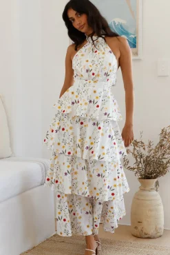 Symphony Sounds Halter Maxi Dress Multi