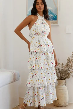Symphony Sounds Halter Maxi Dress Multi