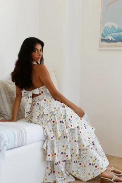 Symphony Sounds Halter Maxi Dress Multi