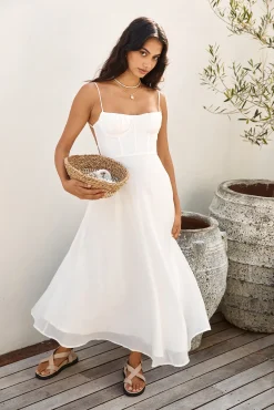 Take Her Dancing Maxi Dress White