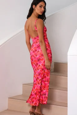 Take Me To Dinner Maxi Dress Pink Floral