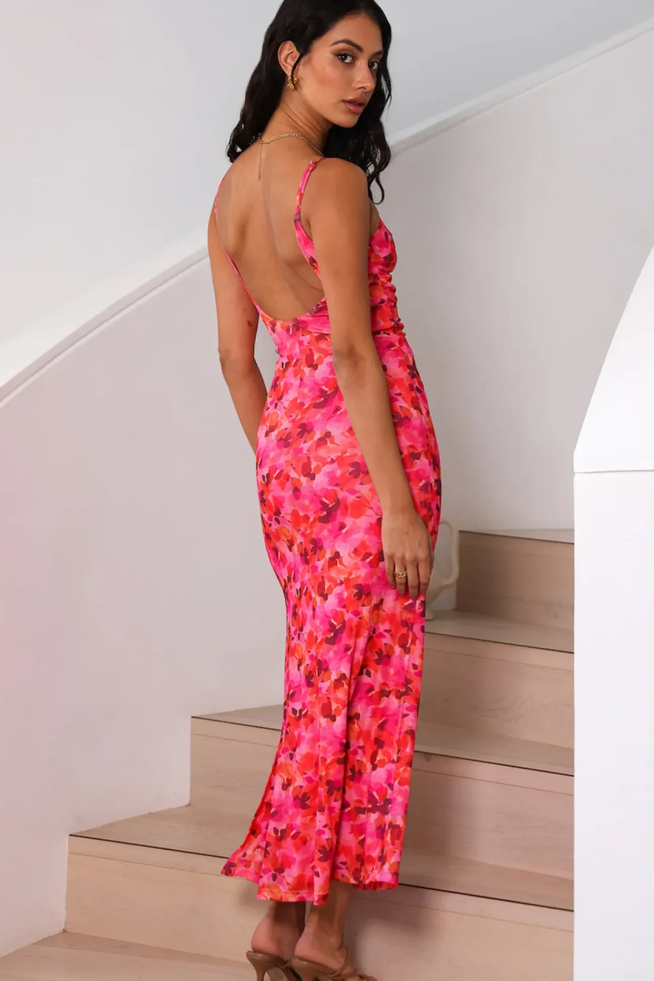 Take Me To Dinner Maxi Dress Pink Floral