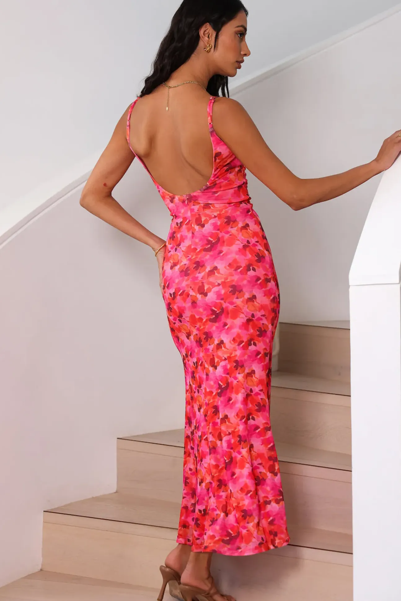 Take Me To Dinner Maxi Dress Pink Floral