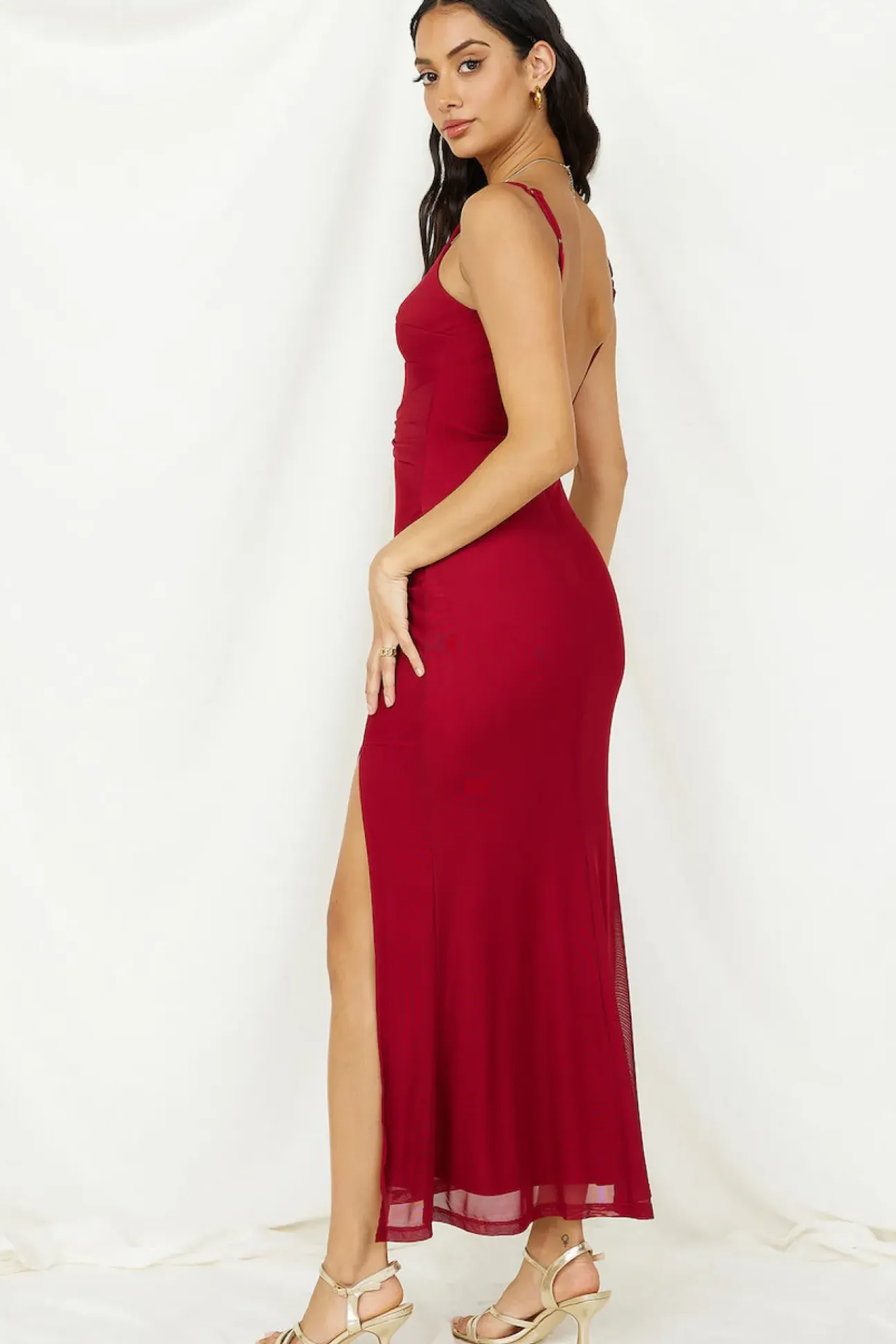 Take Me To Dinner Maxi Dress Wine