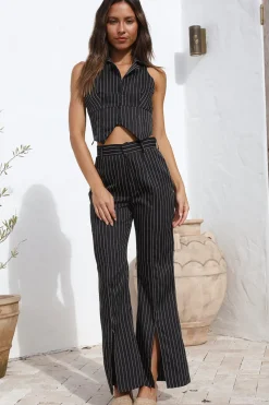 Talking Business Pants Black Stripe
