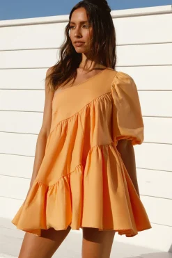 Tangerine Skies Mini Dress Orange