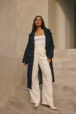 Taylah Trench Coat Denim