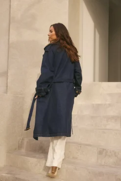 Taylah Trench Coat Denim