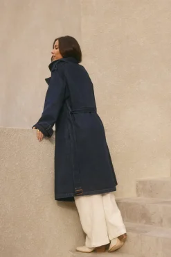 Taylah Trench Coat Denim