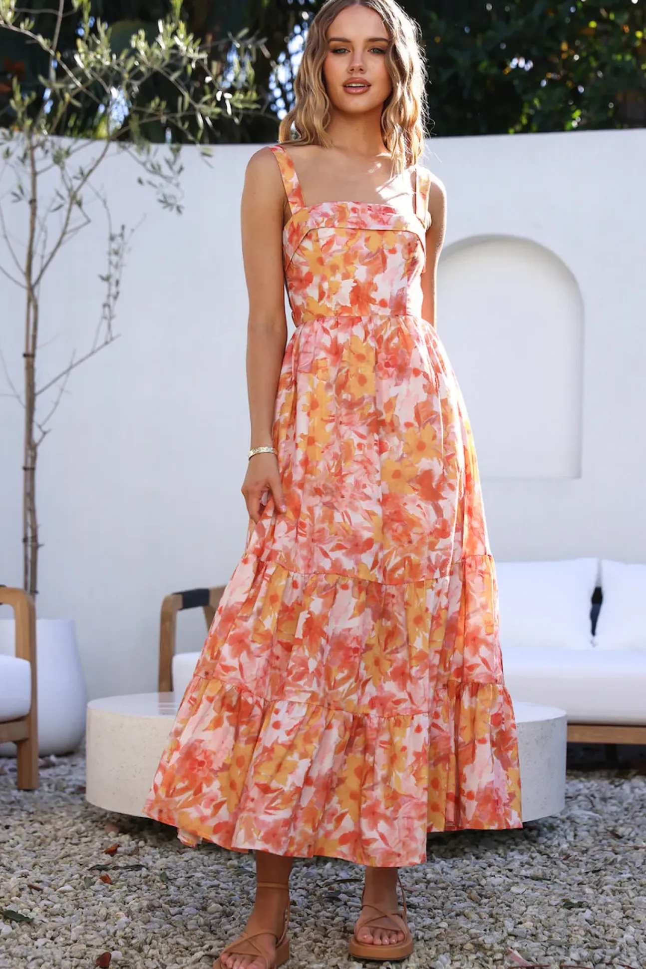Tell Me Everything Maxi Dress Orange