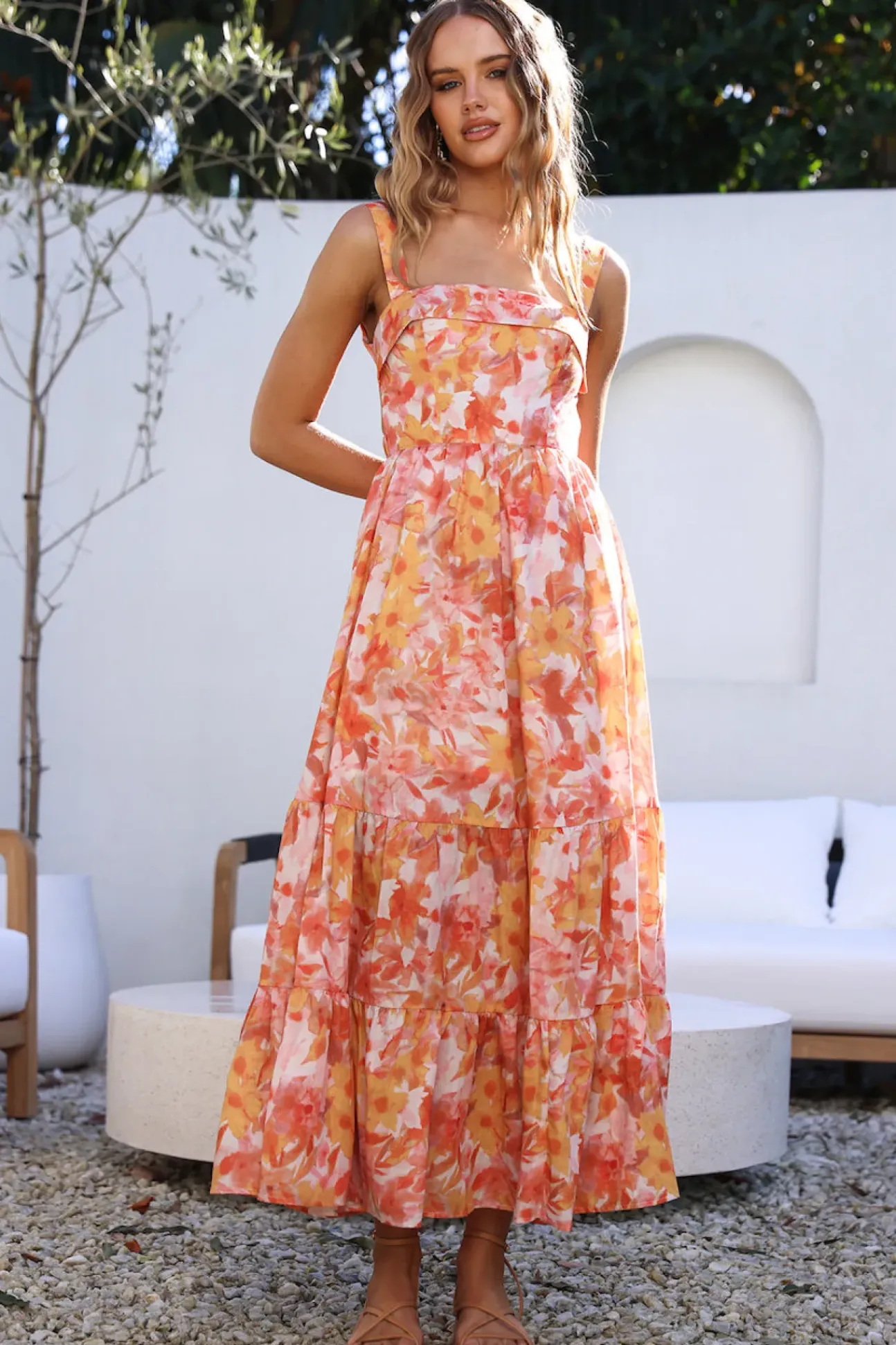 Tell Me Everything Maxi Dress Orange