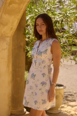 Tessa Floral Mini Dress Blue