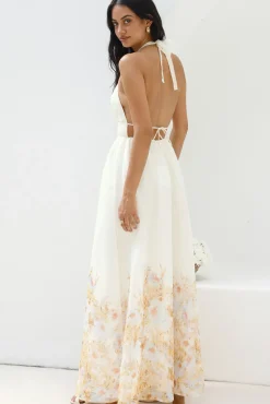 The Meadow’s Secret Halter Maxi Dress Yellow