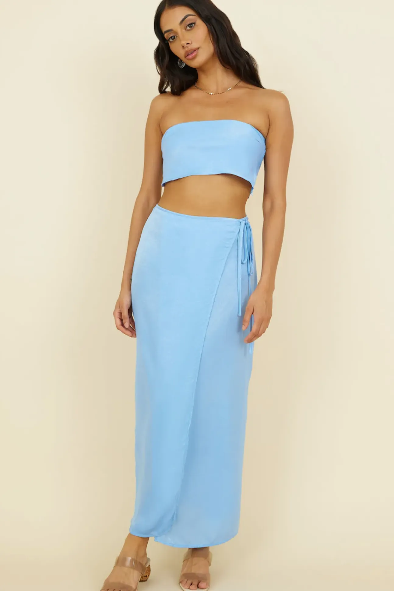 The Right Place Crop Top Blue