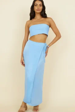 The Right Place Crop Top Blue