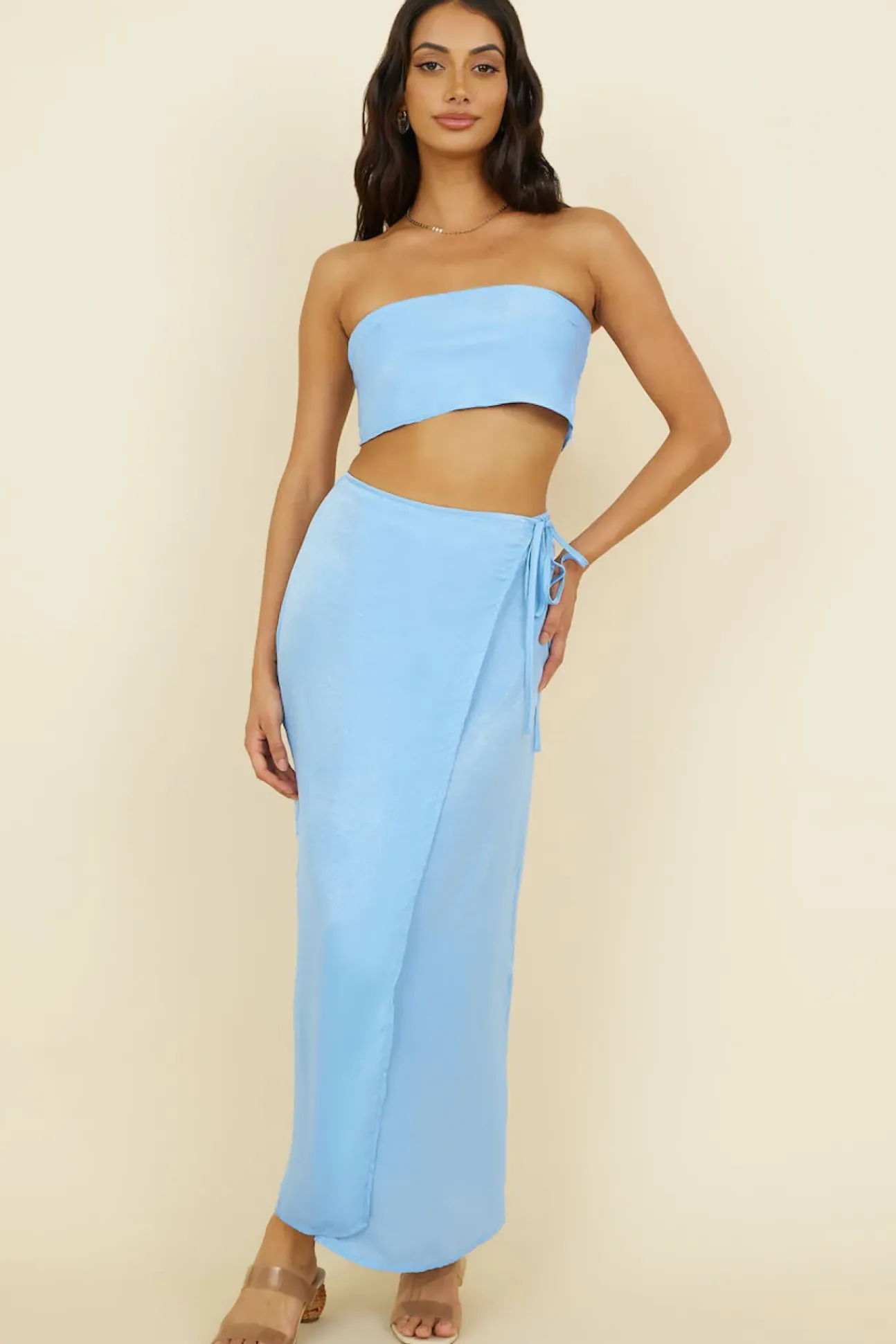 The Right Place Crop Top Blue