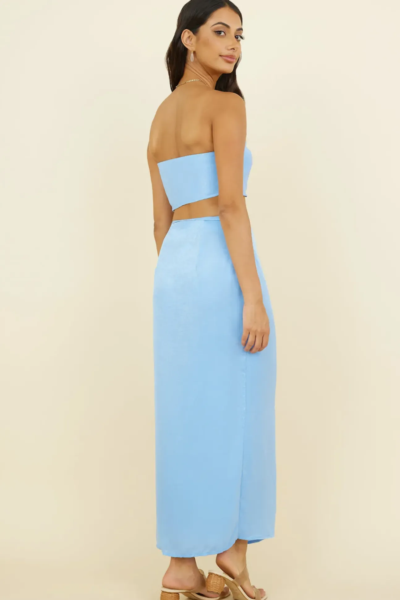 The Right Place Crop Top Blue