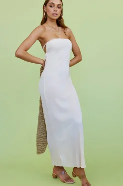 Thinking Of Dusk Maxi Dress Champagne