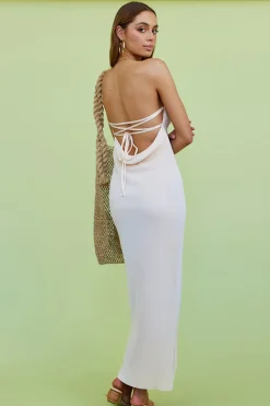 Thinking Of Dusk Maxi Dress Champagne