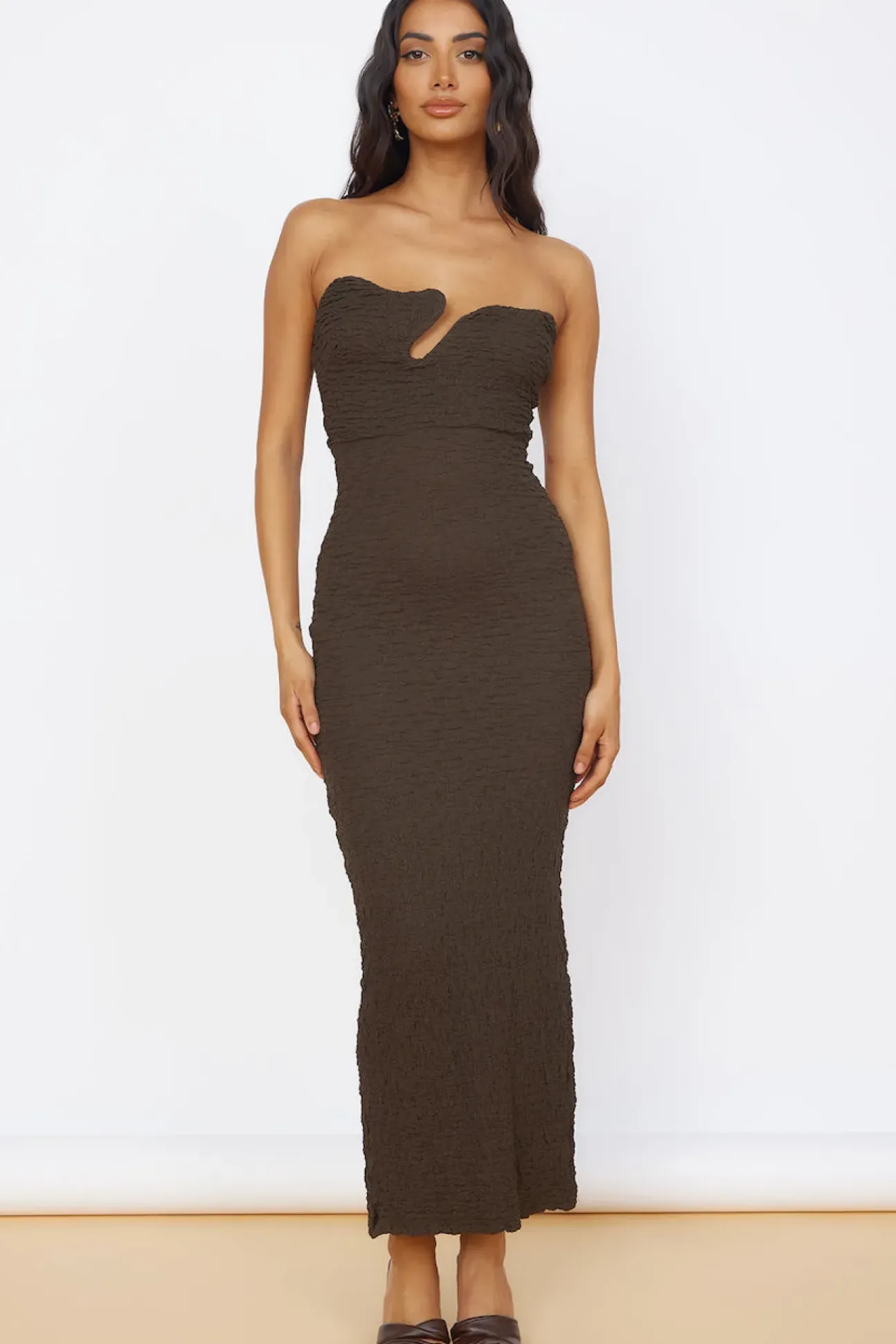 Timeless Treasures Maxi Dress Brown