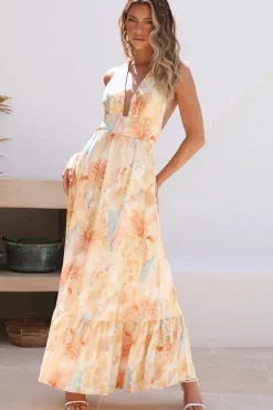Time Passing Maxi Dress Yellow
