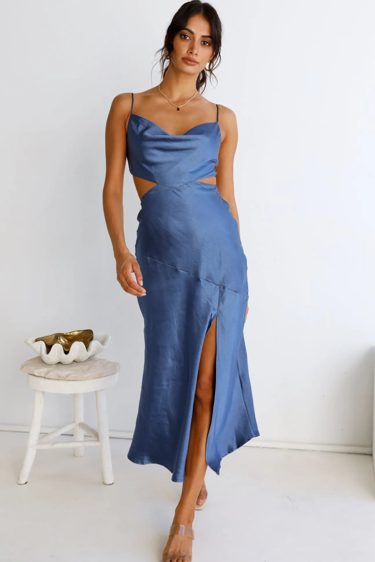 Touch The Sky Maxi Dress Blue